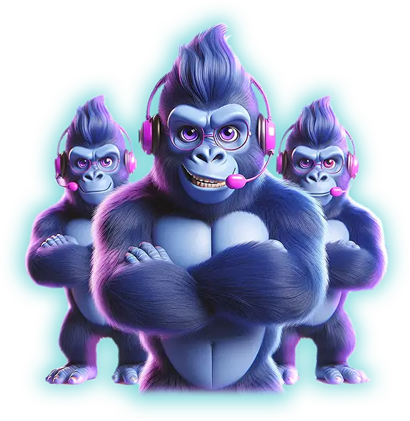 3UP Gaming Game Platform Gorilla Characters